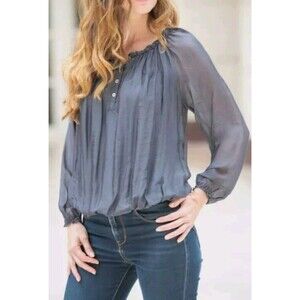 Cobblestone Living Women's OSFM Gioia Top Pearl Grey Medium